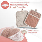 Casa Platino Potholders for Kitchens, 8-Piece – 500°F Heat Resistant Oven Mitts - Image 3