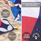 HIHOHO Beach Blanket Waterproof Sandproof Extra Large Beach Mat 79" X - Image 3