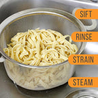 U.S. Kitchen Supply Stainless Steel Colander Strainer Basket - Image 4