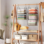 5 Tier Closet Hanging Organizer, Clothes Hanging Shelves - Image 7