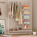 5 Tier Closet Hanging Organizer, Clothes Hanging Shelves - Image 7