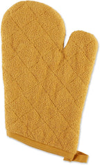 DII Basic Terry Collection 100% Cotton Quilted, Oven Mitt, Honey Gold, 2 Piece - Image 3