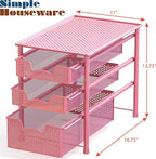 Simple Houseware Stackable 3 Tier Sliding Basket Organizer Drawer - Image 3