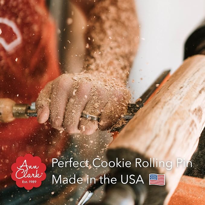 Perfect Cookie Rolling Pin 1/4-in. Fixed Depth Hardwood Made in the USA by Ann - Image 6