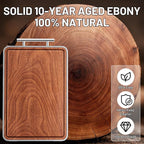 Titanium Cutting Boards For Kitchen, Ebony Wood Cutting Board, Double Sided - Image 4