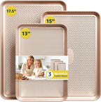 3Pcs Baking Sheet Pan Set, Large Nonstick Cookie Sheets Set, Jelly Roll Pans by SlowSLog