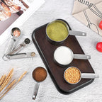 Measuring Cups and Spoons Set, Stainless Steel 8 Piece Nesting Measuring Tools - Image 6