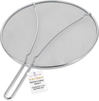 U.S. Kitchen Supply Stainless Steel Splatter Guard 13" Fine Mesh Cover by USKitchenSupply