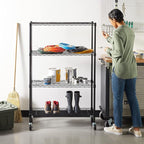 Amazon Basics 4-Shelf Heavy Duty Garage Shelving Storage Unit on 3" Wheel - Image 2