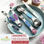 Spring Chef Stainless Steel Magnetic Measuring Spoons Set of 8 - Image 7