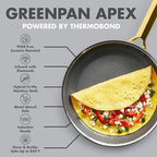 GreenPan Hybrid 9.5” & 11” Nonstick Stainless Steel Frying Pan Set, APEX - Image 5