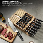 Knife Set with Block, N NOBLE FAMILY 16Pcs Kitchen Knives Drawer Organizer Set - Image 5