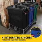 Rubbermaid Commercial Products Slim Jim Plastic Rectangular Recycling Bin/Trash - Image 4
