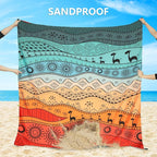 WIWIGO Beach Blanket Waterproof Sandproof Beach Mat 79" X 83"/10'x9'for 2-8 - Image 3