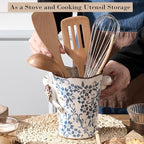 6.34"H Utensil Holder for Kitchen Counter, Modern Farmhouse Cooking Utensil - Image 5