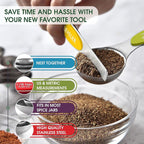 Spring Chef Stainless Steel Magnetic Measuring Spoons Set - Image 5