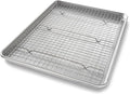 USA Pan Bakeware Half Sheet Baking Pan and Bakeable Nonstick and Cooling Rack by USAPan