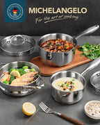 MICHELANGELO Stainless Steel Sauce Pot Set - Image 7