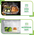 PrepNaturals 5 Pack 34 Oz Glass Meal Prep Containers - Image 3