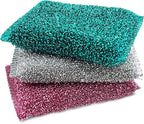 Dish Sponges for Kitchen Non-Scratch Scrub Sponges for Dishes, Stainless Steel by TheCrownChoice