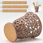 Utensil Holder for Kitchen Counter, Modern Farmhouse Cooking Utensil Holder and - Image 3