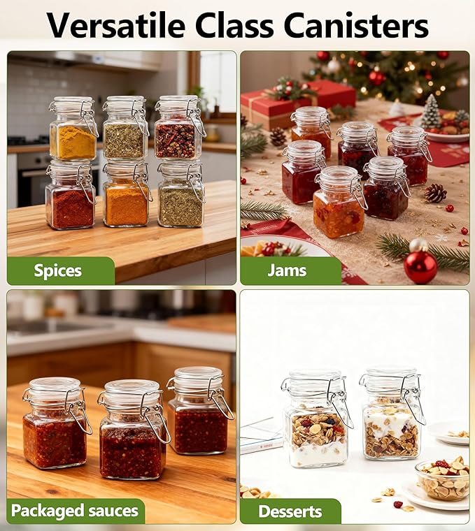 R DRURLCD 20 Pack Small 4 oz Glass Spice Jars - Image 6
