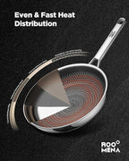 Pots and Pans Set Hybrid Stainless Steel, Dishwasher & Oven Safe, Metal Utensil - Image 5