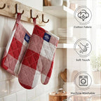 Encasa XO Heat Resistant 100% Cotton Oven Glove & Potholder Set - Image 3