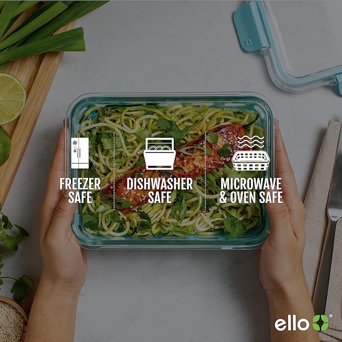 Ello Duraglass 3.4 Cup Meal Prep Sets 6Pc, 3 Pack Set- Glass Food Storage - Image 4