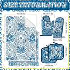 Jingmore 6 Pcs Kitchen Decor Set Accessory Farmhouse Kitchen Towels Pot Holders - Image 3