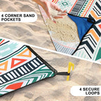 HIHOHO Beach Blanket Waterproof Sandproof Extra Large Beach Mat 79" X - Image 2