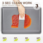 HONGBAKE 3 Pack Nonstick Ceramic Baking Sheet Pan Set - Image 8