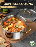 MICHELANGELO Stainless Steel Pots - 6 Qt Induction Pot - Image 2