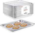 1/4 Size Cookie Sheet Baking Cake Pans l 12.8” x 8.9” Disposable Aluminum Foil by Fig+%26+Leaf