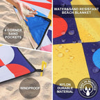 HIHOHO Beach Blanket Waterproof Sandproof Extra Large Beach Mat 79" X - Image 3
