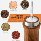Gennua Kitchen Wooden Salt and Pepper Grinder Set: Refillable Salt & Pepper - Image 4