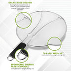 13" Grease Splatter Screen for Cooking | Stainless Steel Oil Splatter Guard and - Image 4