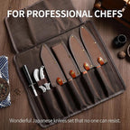 Japan Knife Set, High Carbon Steel Japan Nakiri Santoku Knife Set, Hand Forged - Image 6
