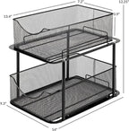 Sorbus 2 Tier Metal Under Sink Organizer - Image 3