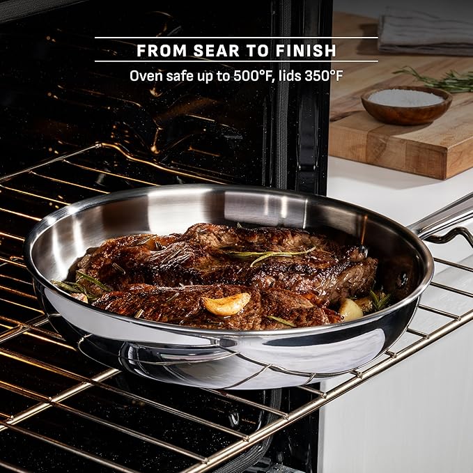 T-Fal Pro Tri-Ply Stainless Steel Sauce Pan - Image 6