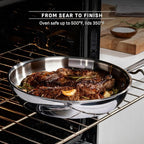 T-fal Pro Tri-Ply Stainless Steel Cookware Set, 10 Piece-Induction Compatible - Image 8