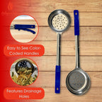 8 Ounce Slotted Stainless Steel Portion Control Ladle Spoon - Image 2