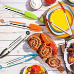 Mudder 5 Pack Mini Kitchen Tongs 7 Inch Silicone Tongs - Image 6