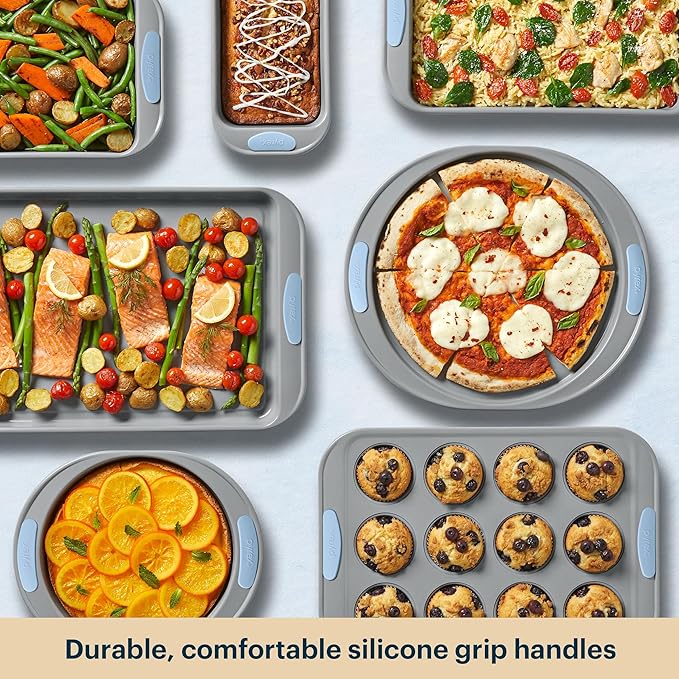 Pyrex 8-Piece Metal Bakeware Set, Lightweight Stainless Steel Baking Trays - Image 6