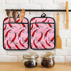 Pink Pepper Kitchen Pot Holders - Image 3