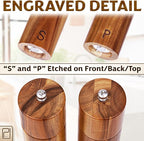 Premium Wooden Salt and Pepper Grinder Set - 28 g / 1 oz each - Image 3