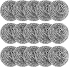 15 Pack Steel Wool Scrubber, Metal Kitchen Scrubbing Sponges, Dishwashing - Image 8