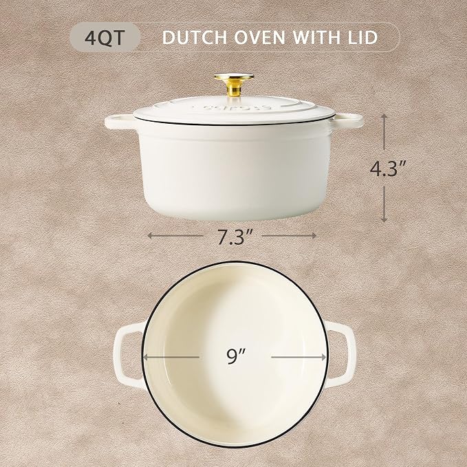 CAROTE Enameled Cast Iron Dutch Oven Pot - Image 2