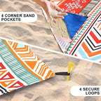 HIHOHO Beach Blanket Waterproof Sandproof Extra Large Beach Mat 79" X - Image 4