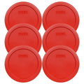 Pyrex 7201-PC 4 Cup Poppy Red Food Storage Replacement Lids by Pyrex